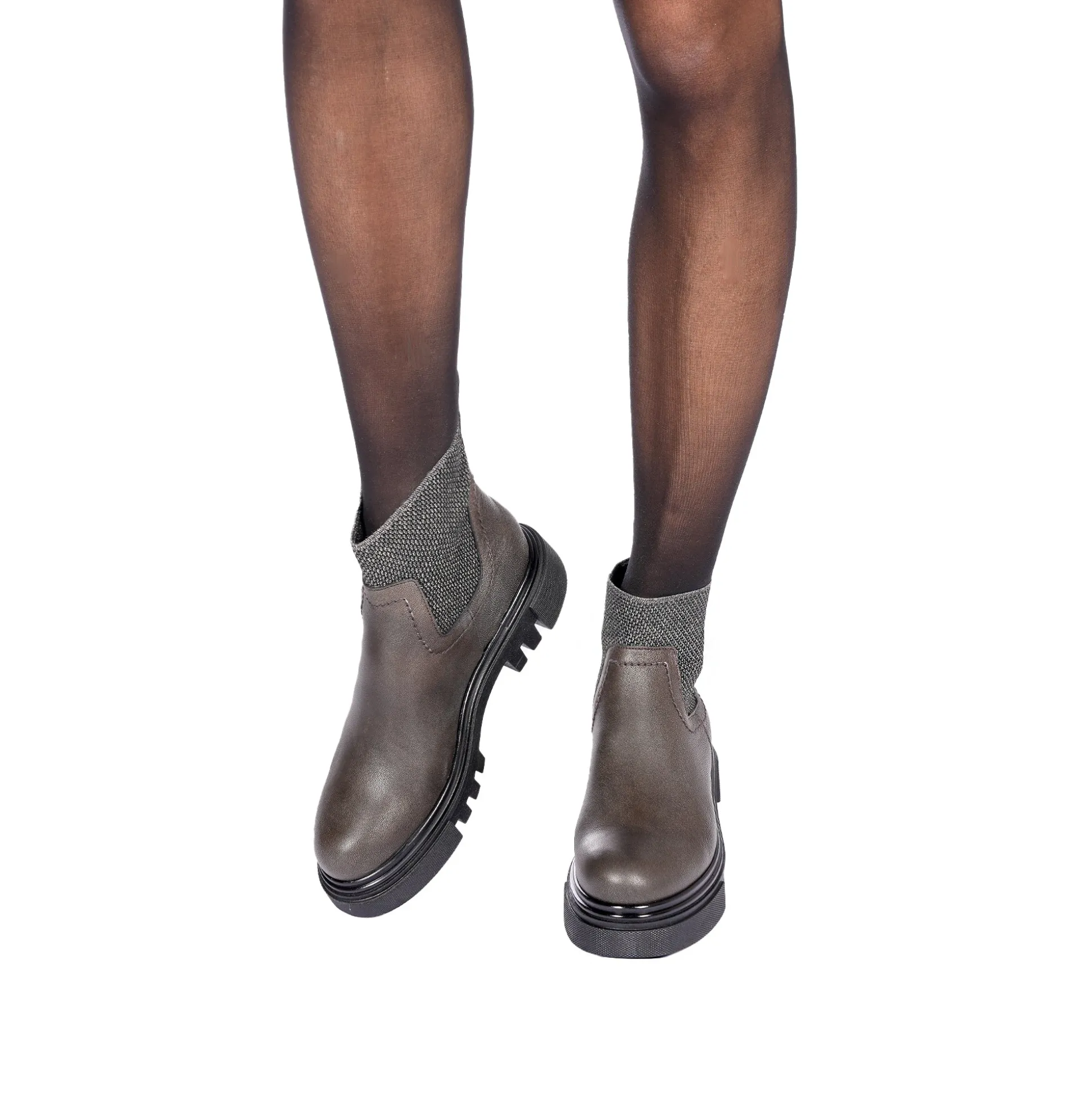 Ankle Bootie Ombreggiato Anthracite