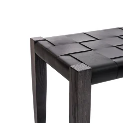 Bench Regular Cuoio Incrociato Black