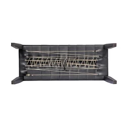 Bench Regular Cuoio Incrociato Black