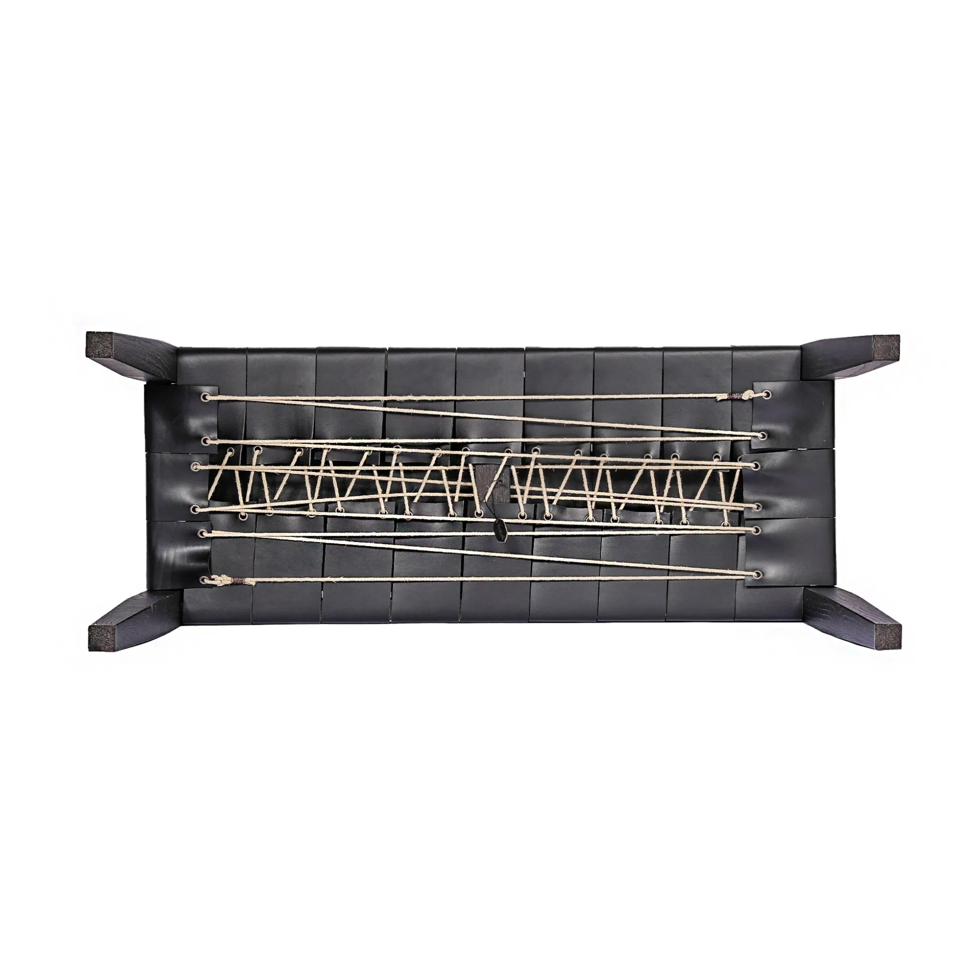 Bench Regular Cuoio Incrociato Black