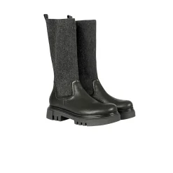 Boot Old Iron Stretch Wool Black