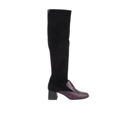 Boot Suede Stretch Black