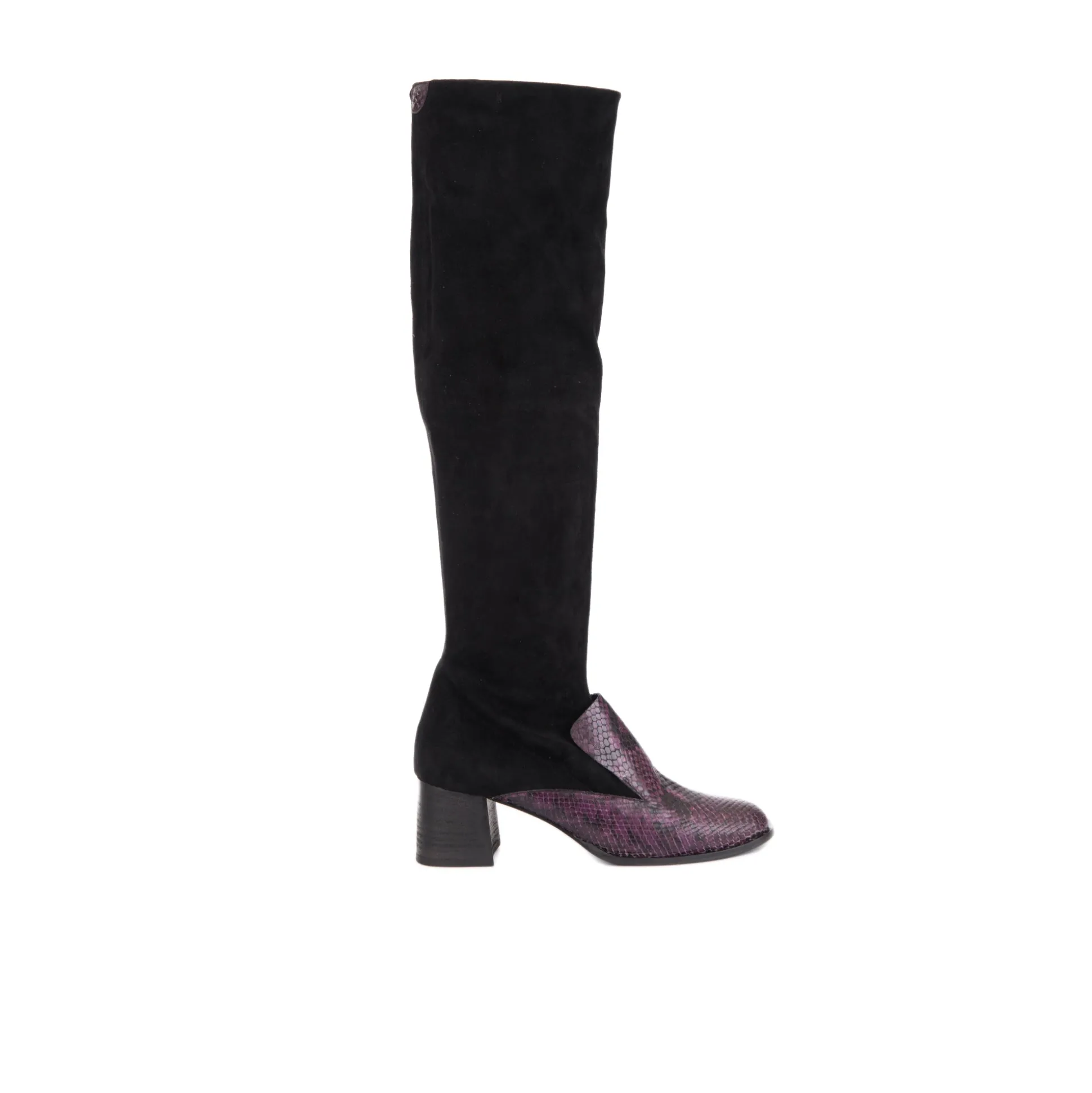 Boot Suede Stretch Black