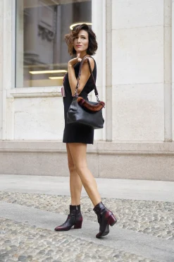 Bootie Nodo Spazzolato Burgundy