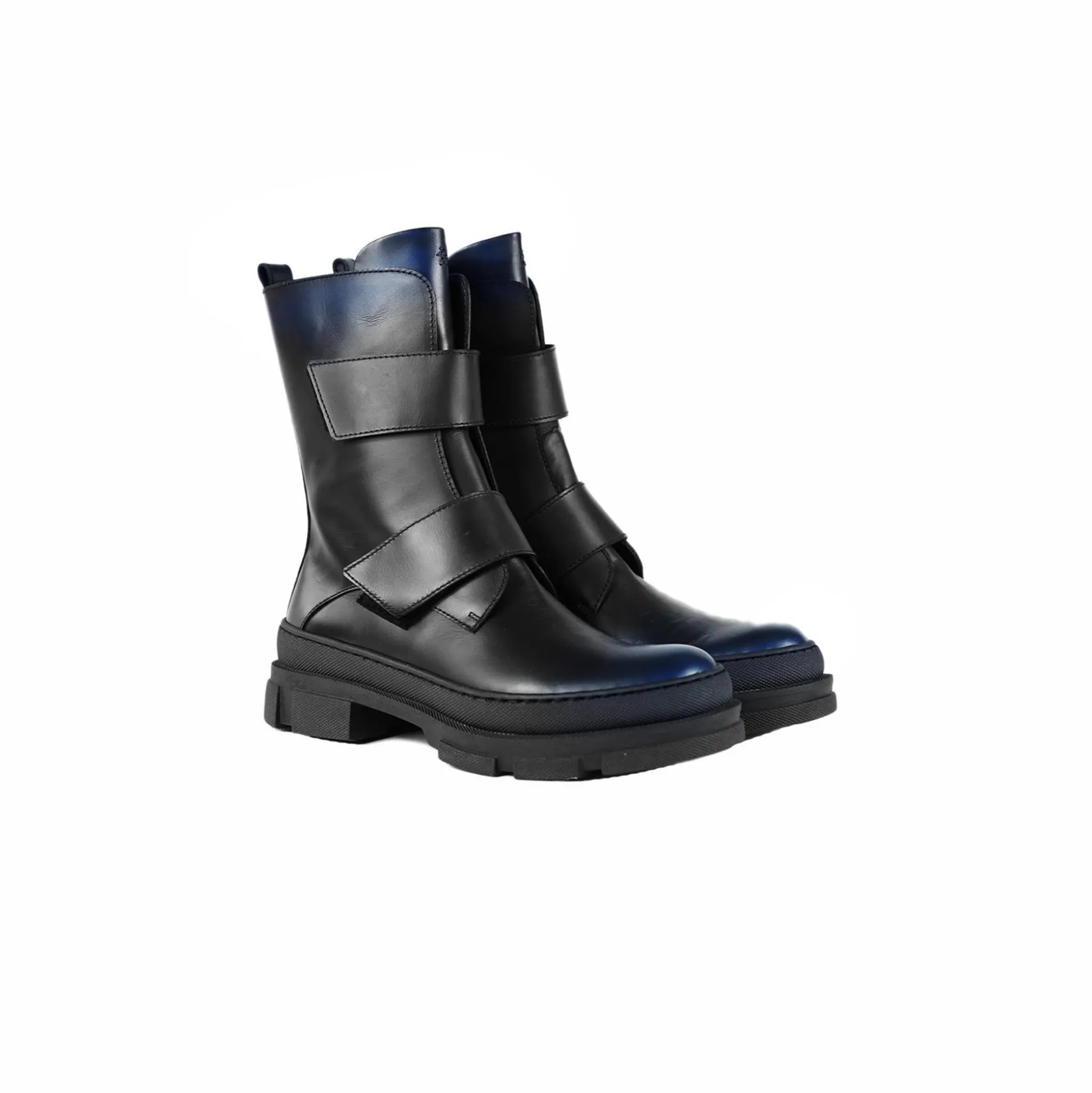 Brushed Combat Boot Electric Blue