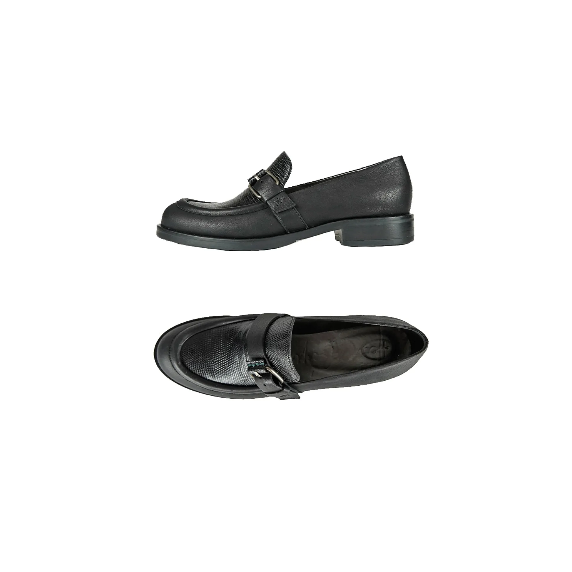 Buckle Moccasin Snake Black