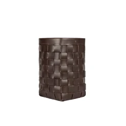 Cesta Figaro Leather Strap Large Basket Ebano