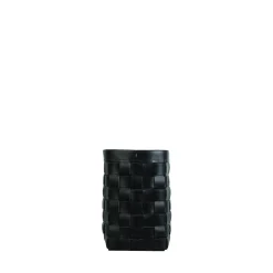 Cesta Figaro Leather Strap Large Basket Black