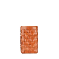 Cesta Figaro Leather Strap Large Basket Brandy