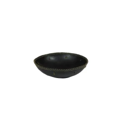 Ciotola Omini S Cuoio Nero