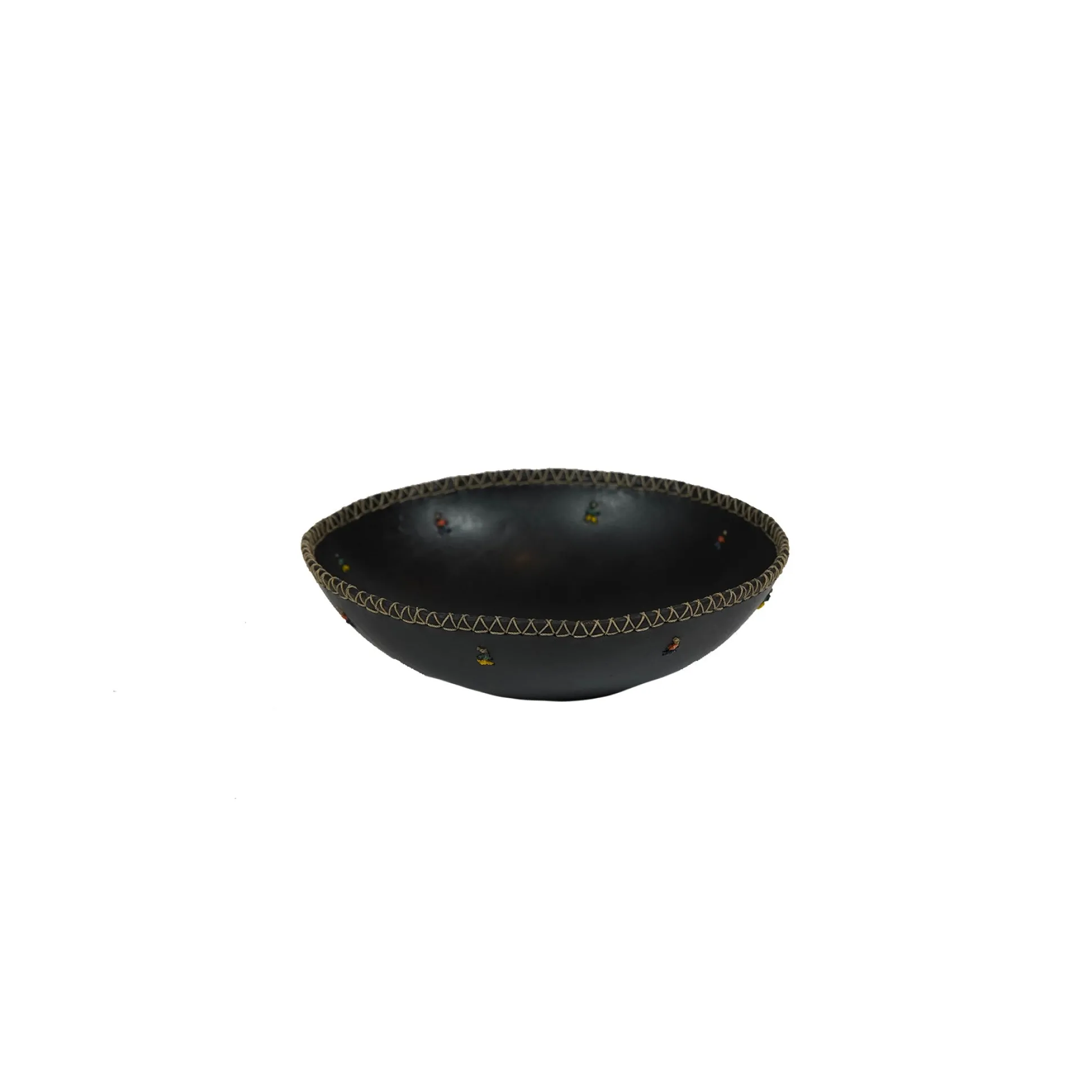 Ciotola Omini S Cuoio Nero
