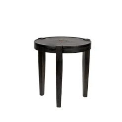 Coffee Table Rotondo Cuoio Black