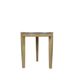 COFFEE TABLE ROTONDO CUOIO BRINA
