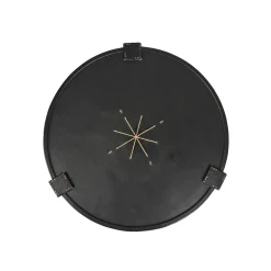 Coffee Table Rotondo Cuoio Black