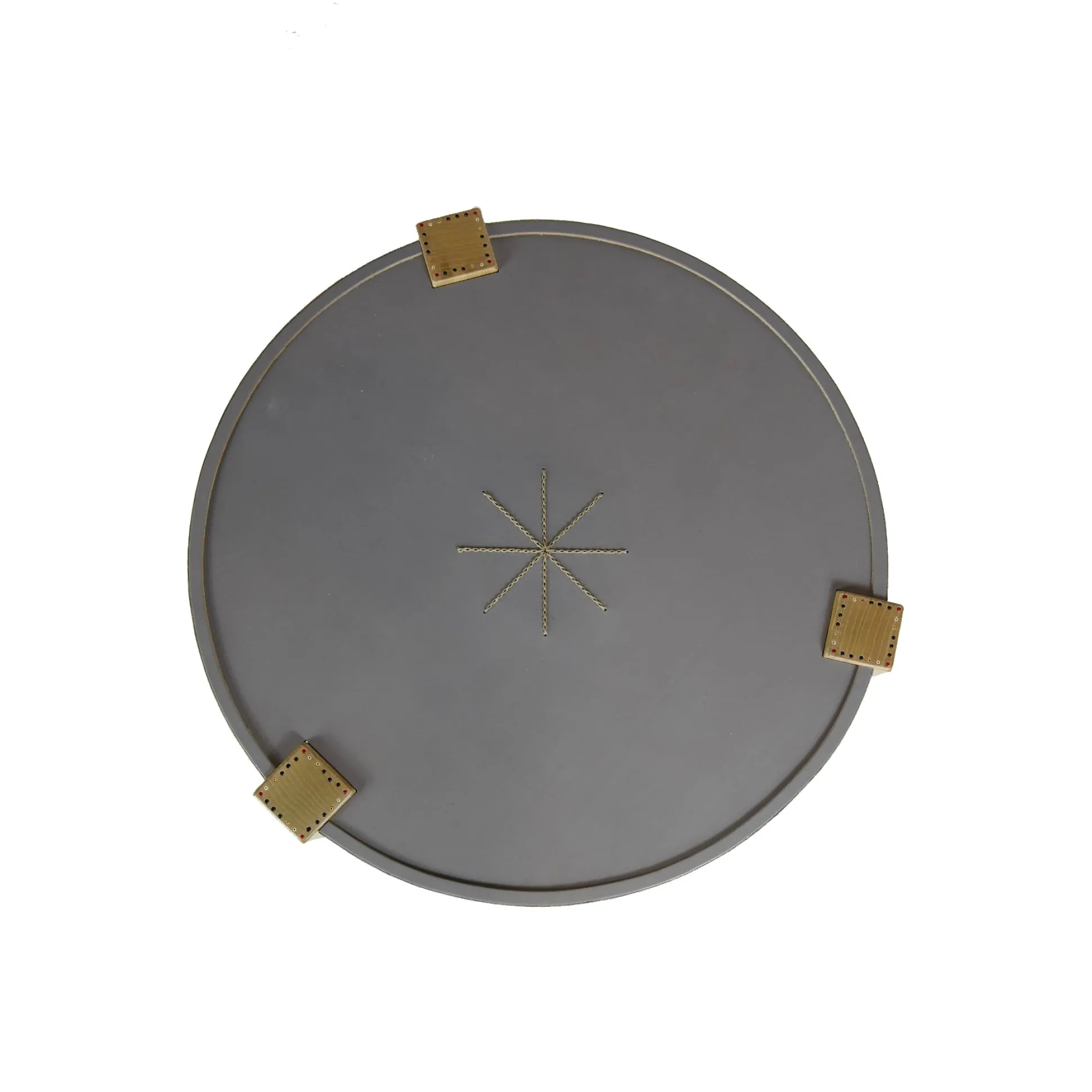 COFFEE TABLE ROTONDO CUOIO BRINA