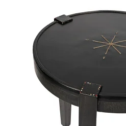 Coffee Table Rotondo Cuoio Black