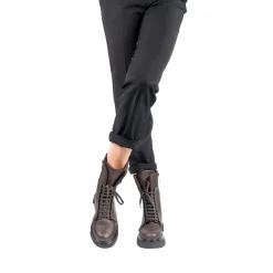 Combat Boot Cervo / Nylon Dark Brown
