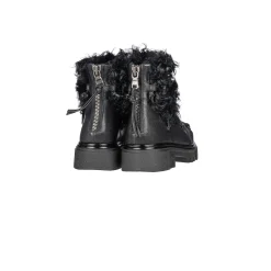 Fur Ankle Boot Old Iron Black