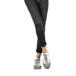 High Sneaker Omino Trapuntato white