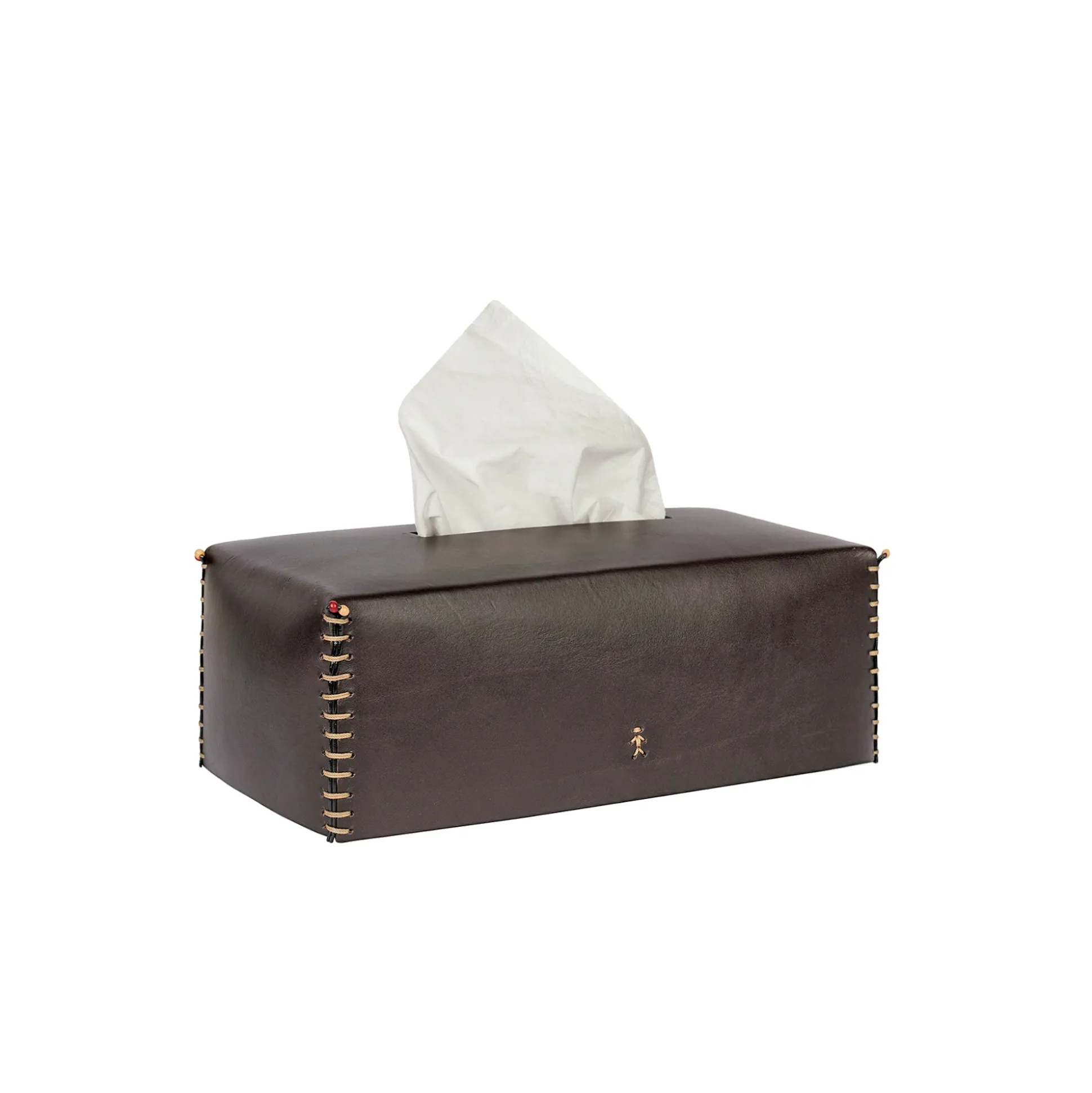 Kleenex Box Cuoio Dark Brown