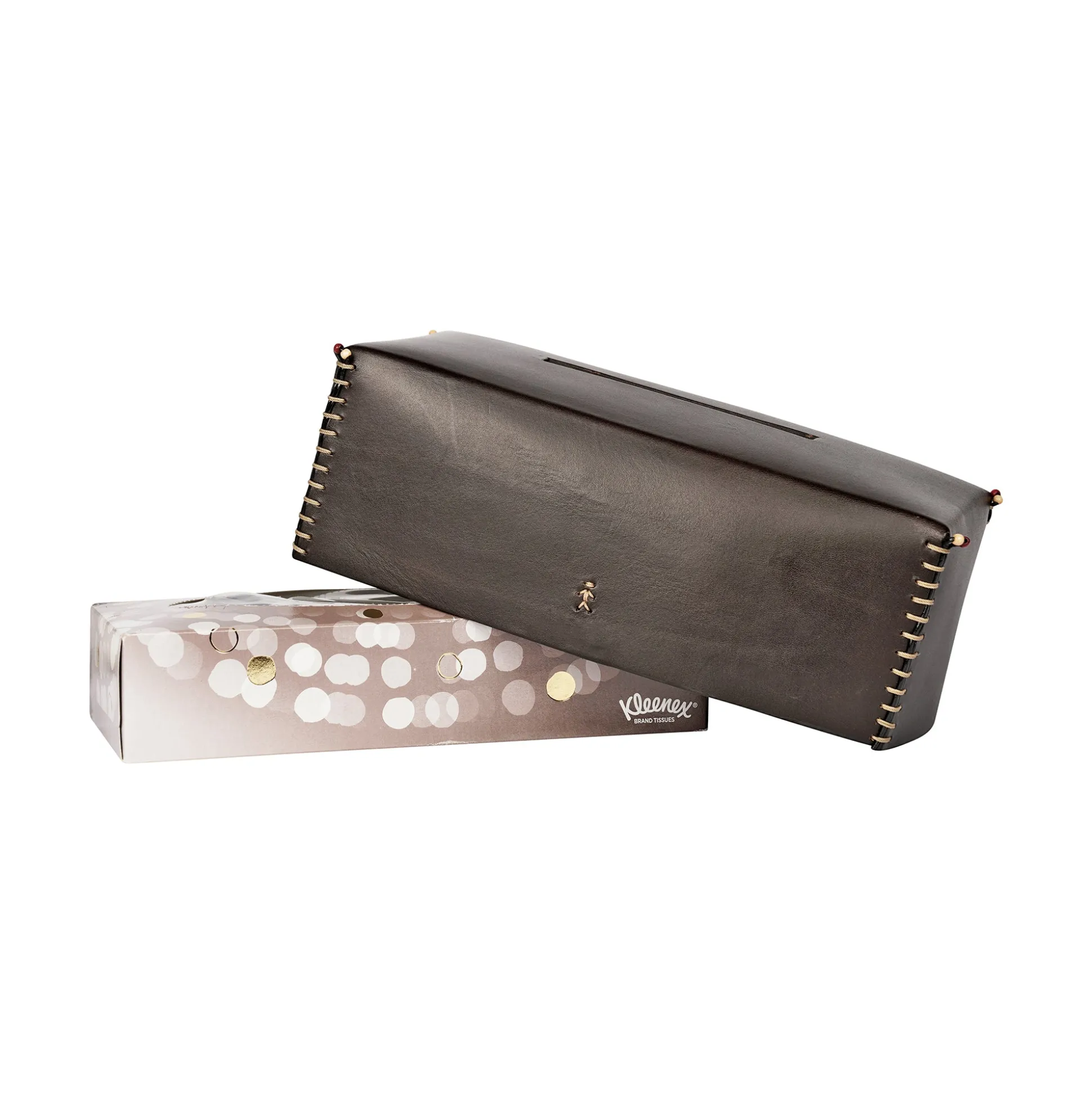 Kleenex Box Cuoio Dark Brown