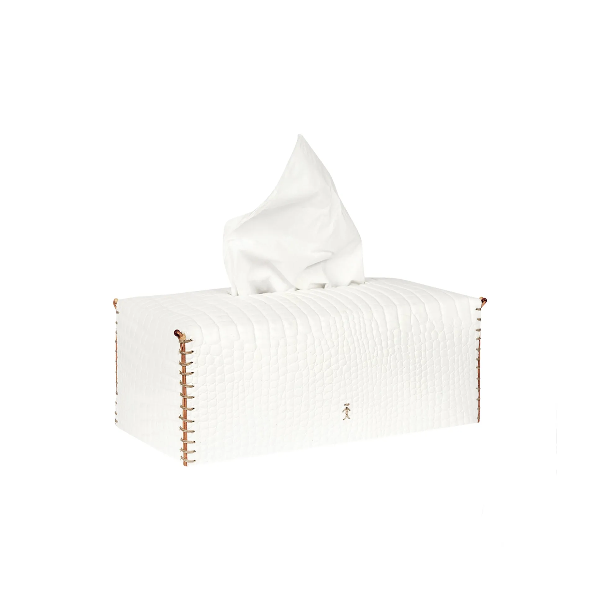 Kleenex Box Printed Croco White