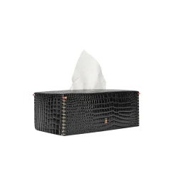 Kleenex Box Printed Crocodile Black