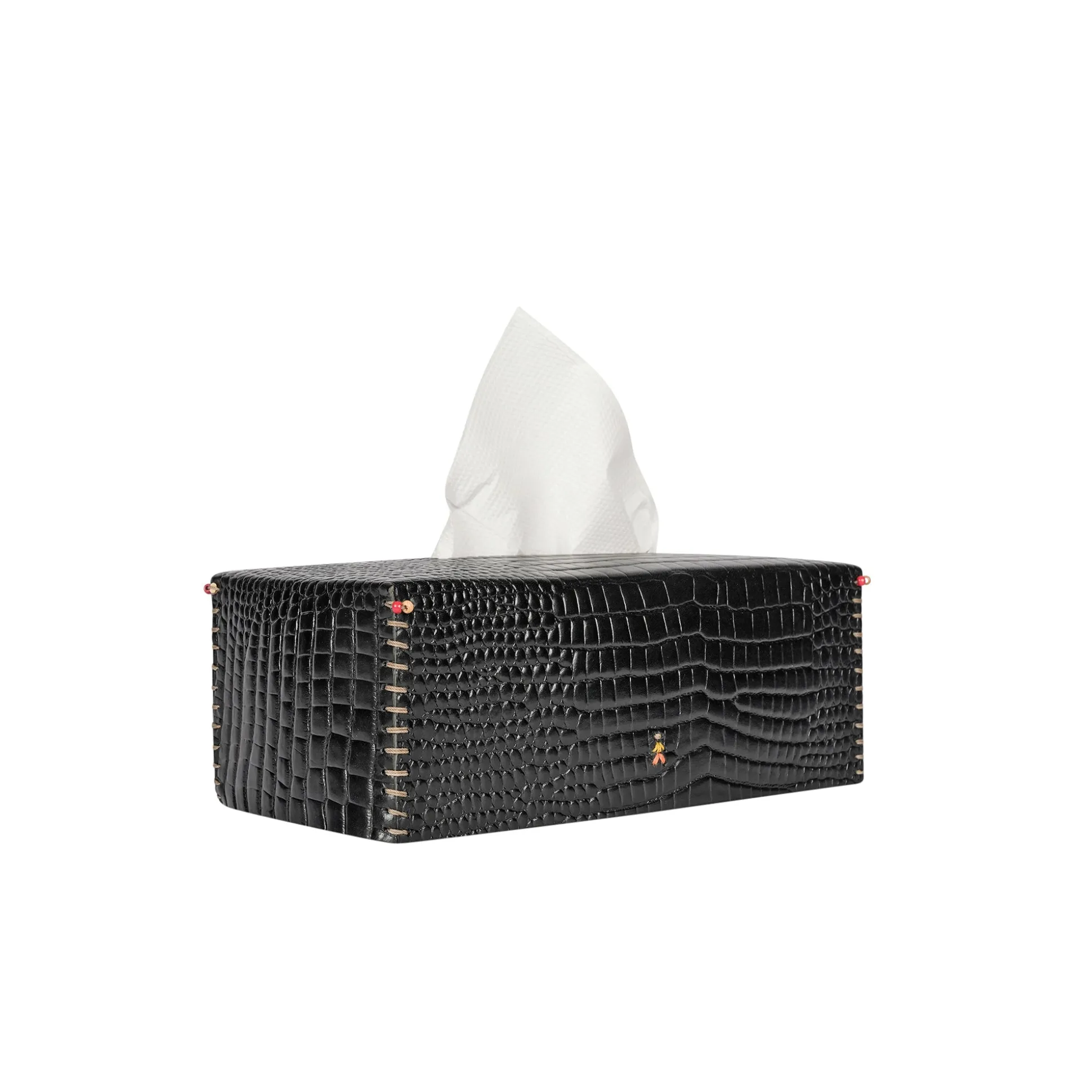Kleenex Box Printed Crocodile Black