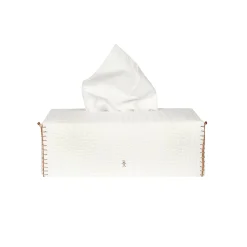 Kleenex Box Printed Croco White