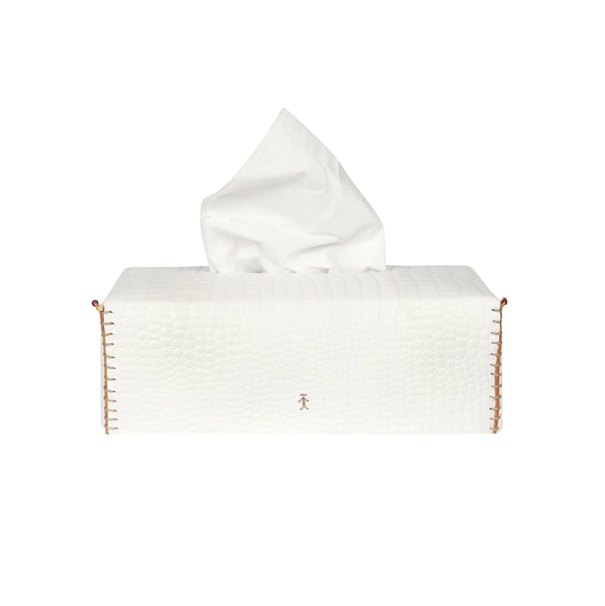 Kleenex Box Printed Croco White