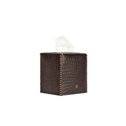 Kleenex Box Square Croco Ebano