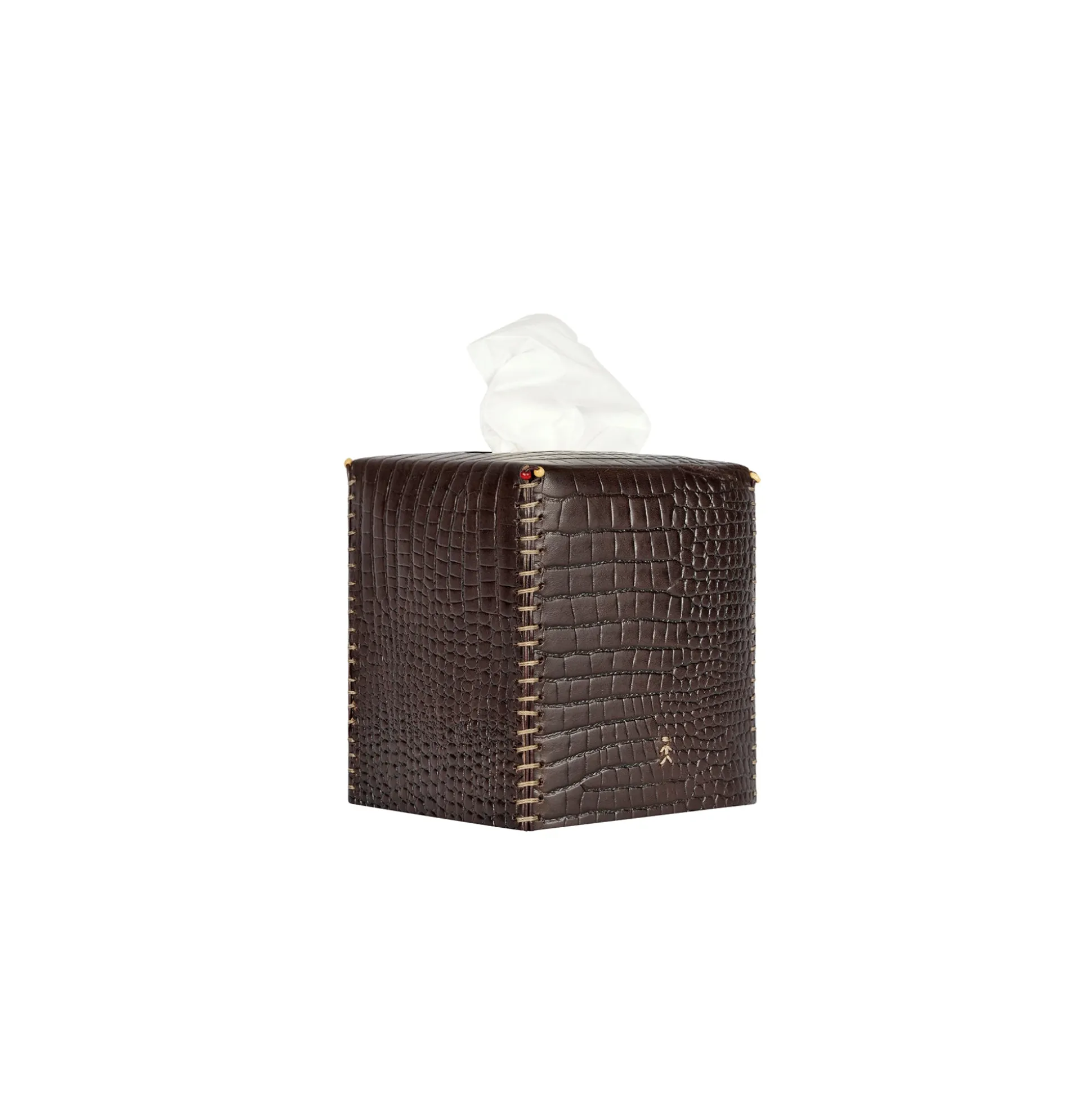 Kleenex Box Square Croco Ebano