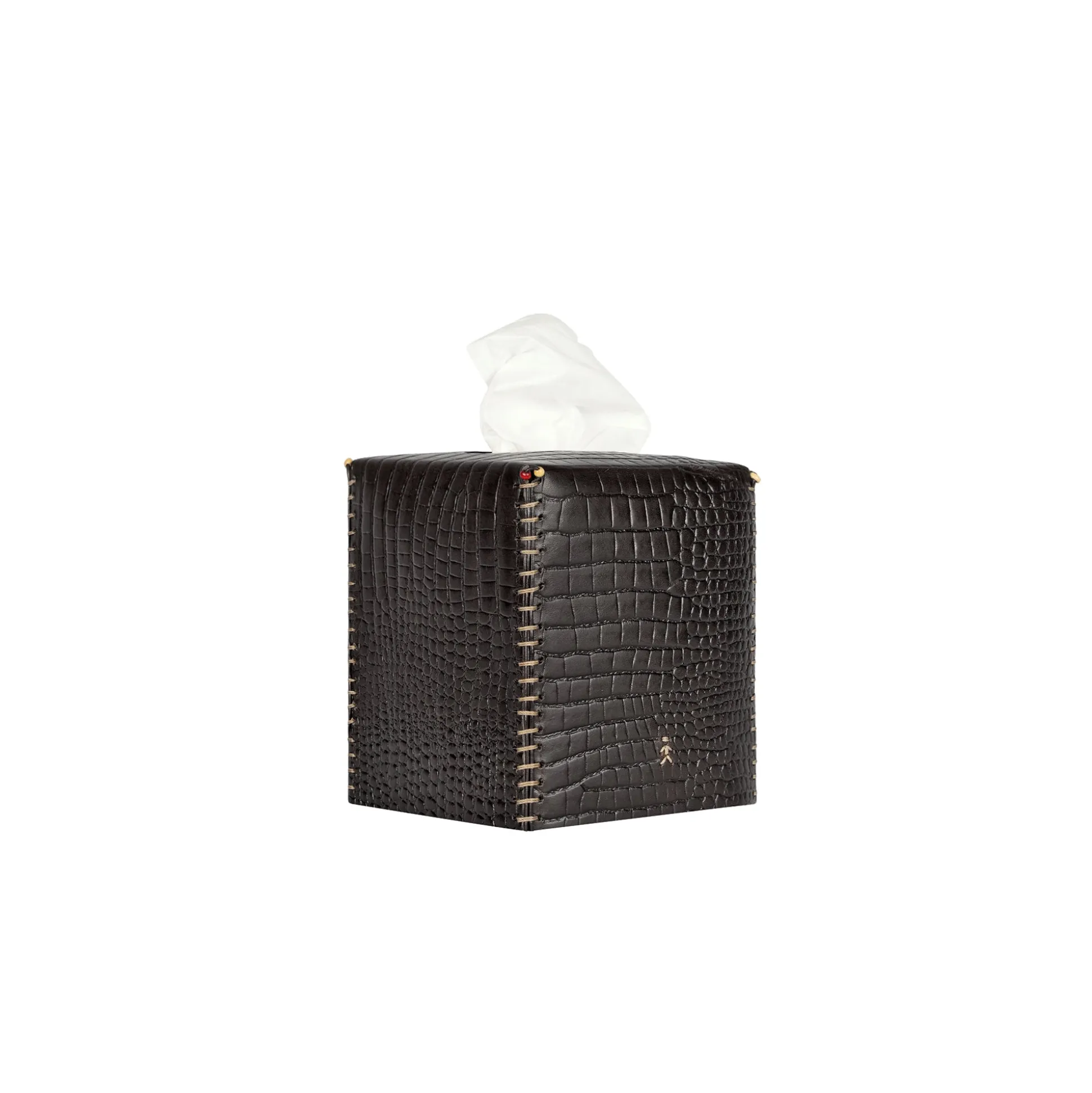 Kleenex Box Square Croco Black