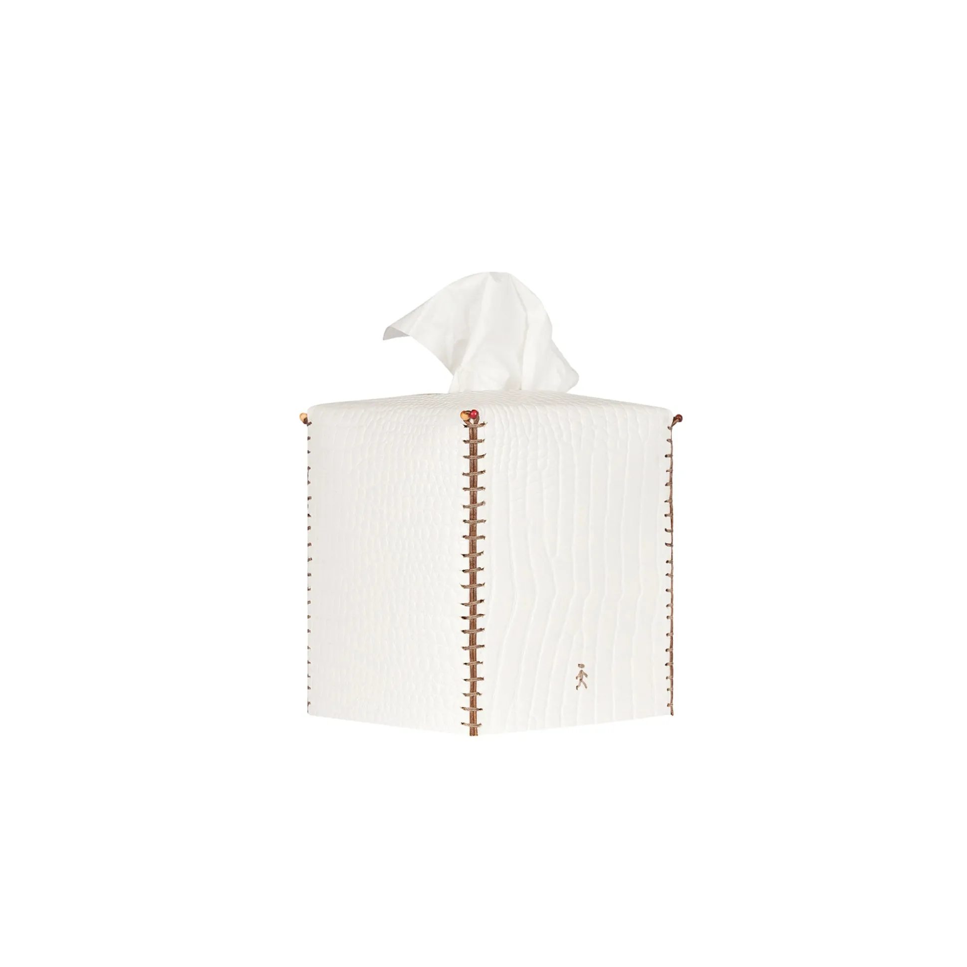 Kleenex Box Square Croco White