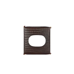 Kleenex Box Square Croco Ebano