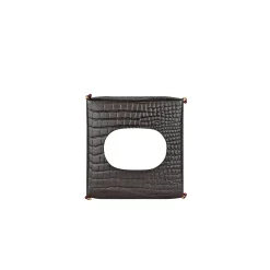 Kleenex Box Square Croco Black