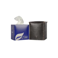 Kleenex Box Square Croco Black