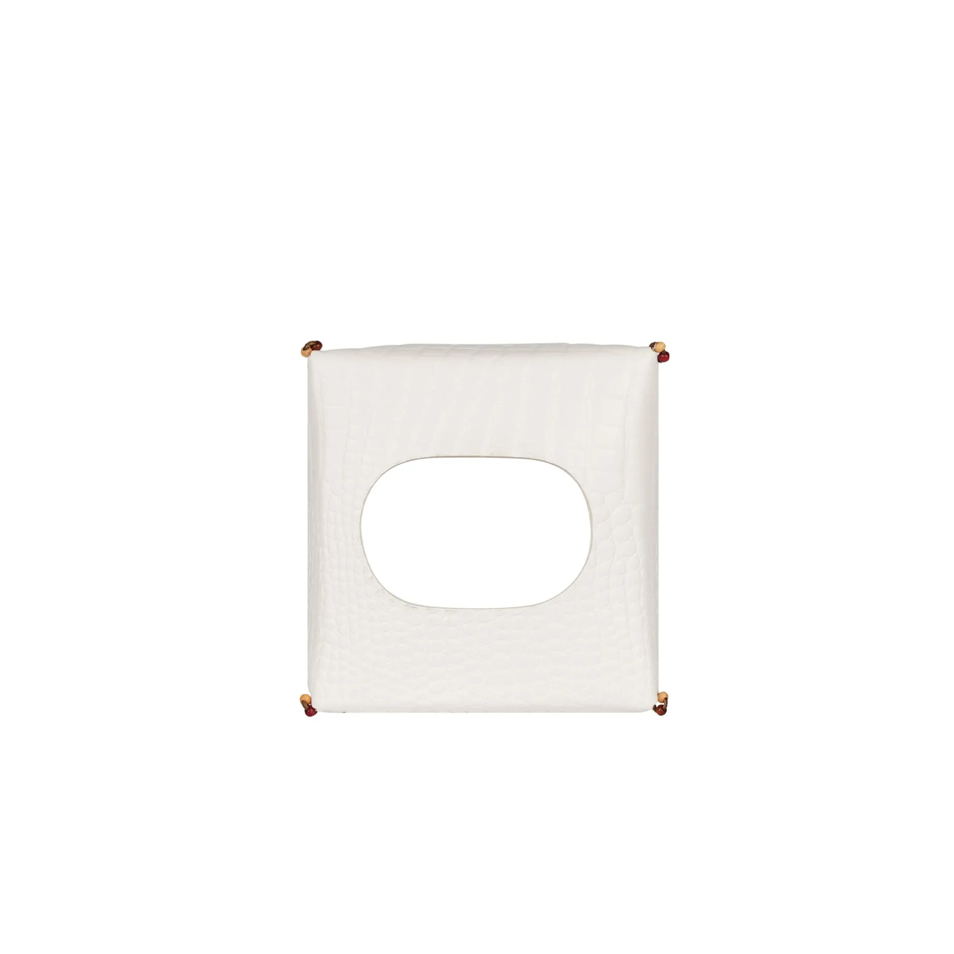 Kleenex Box Square Croco White