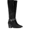 Knee Boot Stretch Chamois Black