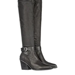 Knee Boot Stretch Nappa Black