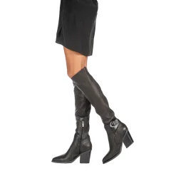 Knee Boot Stretch Nappa Black