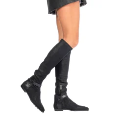 Knee Boot Stretch Stellare Black