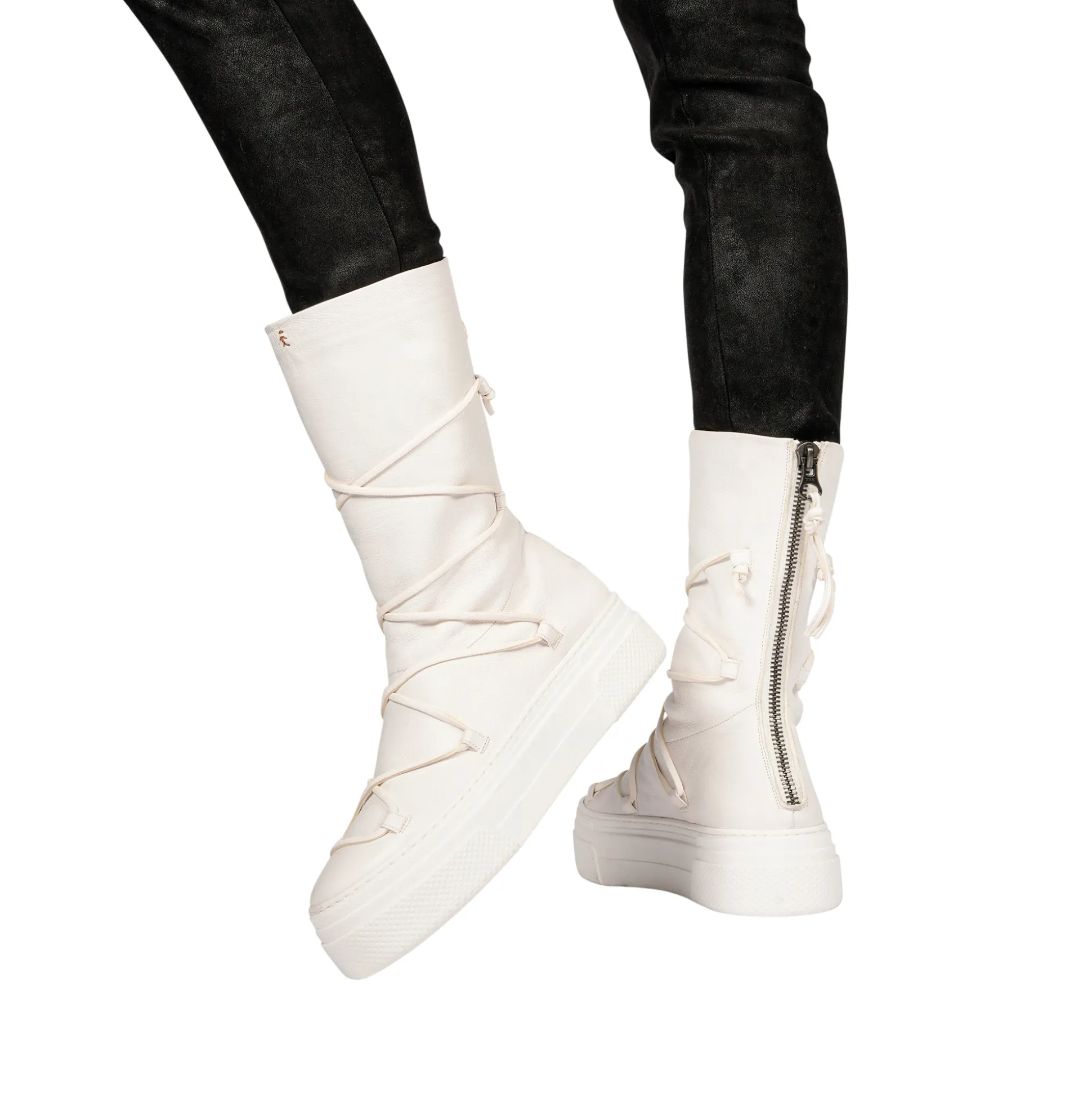 Laces Boot Old Iron White