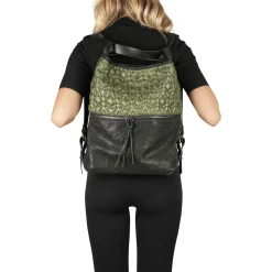 Lara Backpack L Omino Nylon Forest Green