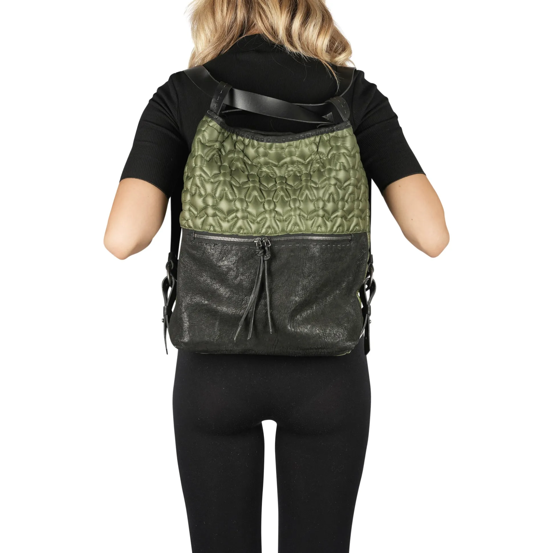 Lara Backpack L Omino Nylon Forest Green
