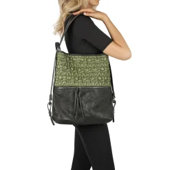 Lara Backpack L Omino Nylon Forest Green