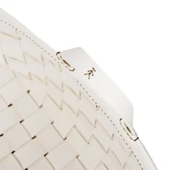 Large Basket Leather White