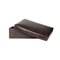 Leather Box Perline L Ebony