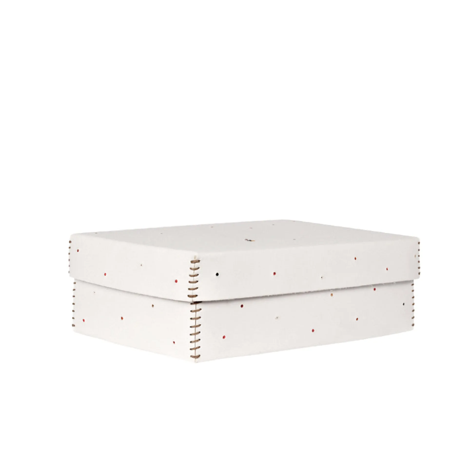 Leather Box Perline L White