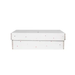 Leather Box Perline L White